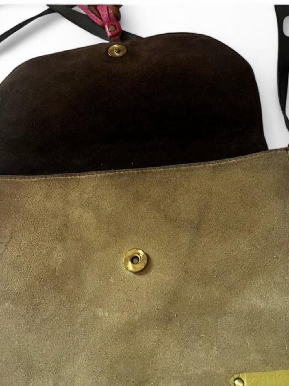 Soruka Leather Ferrara Animal Print Crossbody Green - Picture 4 of 6